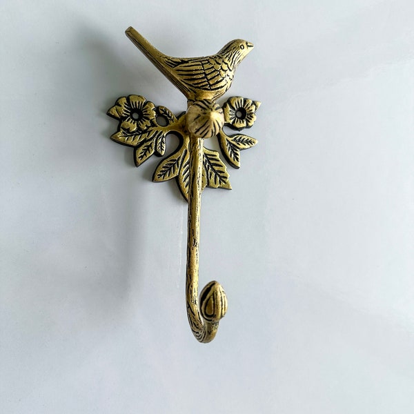 Brass Antique Finish Bird Hook / Handcrafted & Solid Brass / New Collection