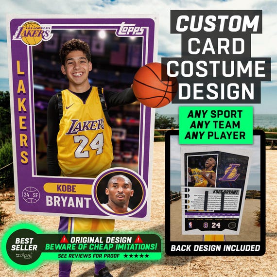 Custom Sports Trading Card Costume | DIY Wearable Sports Card | Editable Design | Baseball Card | Personalized | Halloween Costume