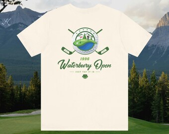 1996 Waterbury Open Commemorative T-shirt met korte mouwen - Happy Gilmore Inspired (BACK-ONTWERP)