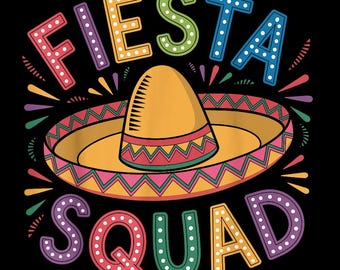 Fiesta Squad PNG: Cinco De Mayo Sombrero Design (Digital Download)