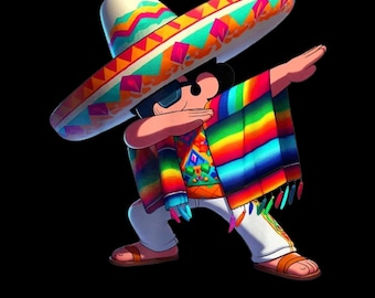 Engraçado Mexican Dab PNG: Cinco De Mayo Fiesta Design (download digital)