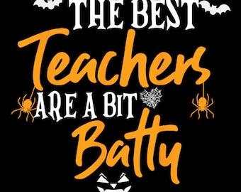 Spooky Teacher Shirt PNG: Retro Halloween Design (Digital Download)