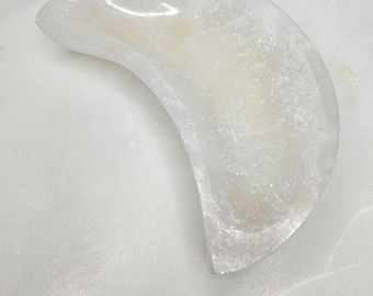 Selenite Moon Bowl