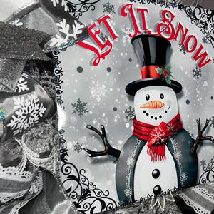 10”x10” Aluminum Let It Snow Snowman Sign - Perfect Winter Decor for ...