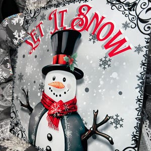 10”x10” Aluminum Let It Snow Snowman Sign - Perfect Winter Decor for ...