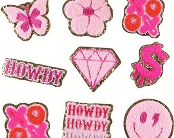 Girly Chenille Custom Hat Patches