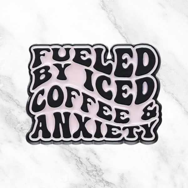 Fueled by Iced Coffee Custom Hat Pin
