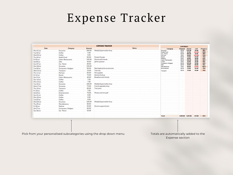 Simple Monthly Budget Planner, EXCEL. Easy Spreadsheet. 1 Tab. FREE ...