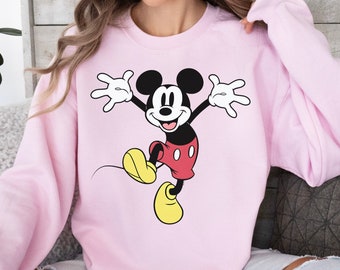 Classic Mickey Mouse Shirt, Cute Mickey Mouse Sweater, Cheerful Mickey Mouse Sweatshirt, Retro Mickey Shirt, Mickey Mouse and Friends Shirt