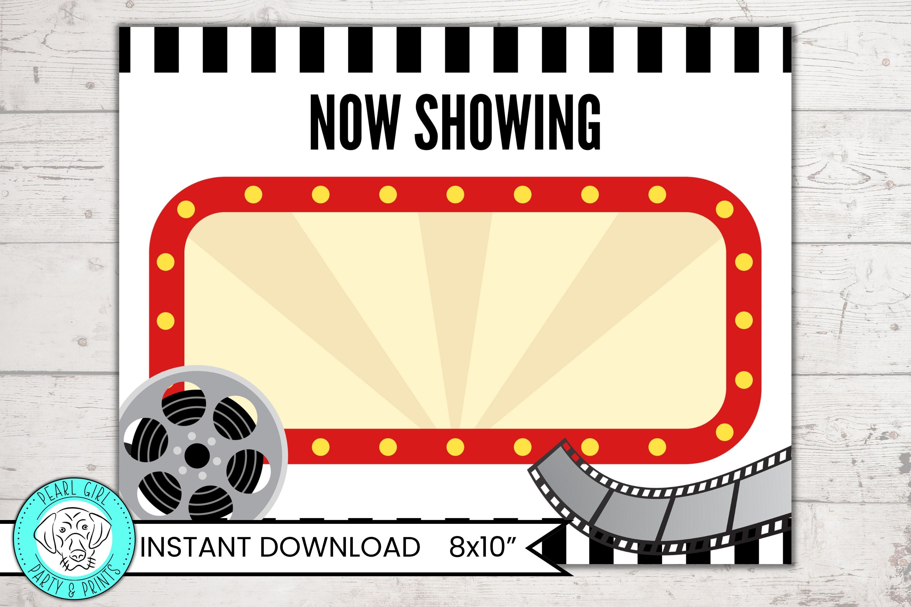 Movie Night Party Signs Movie Night Birthday Backyard Movie Night