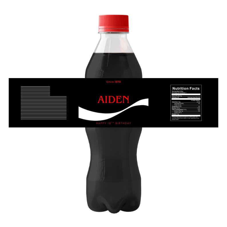 Personalized Coke Bottle Label Template, Custom Birthday (canva ...