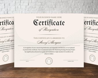 Printable Training Certificate Template, Course Completion (Canva)