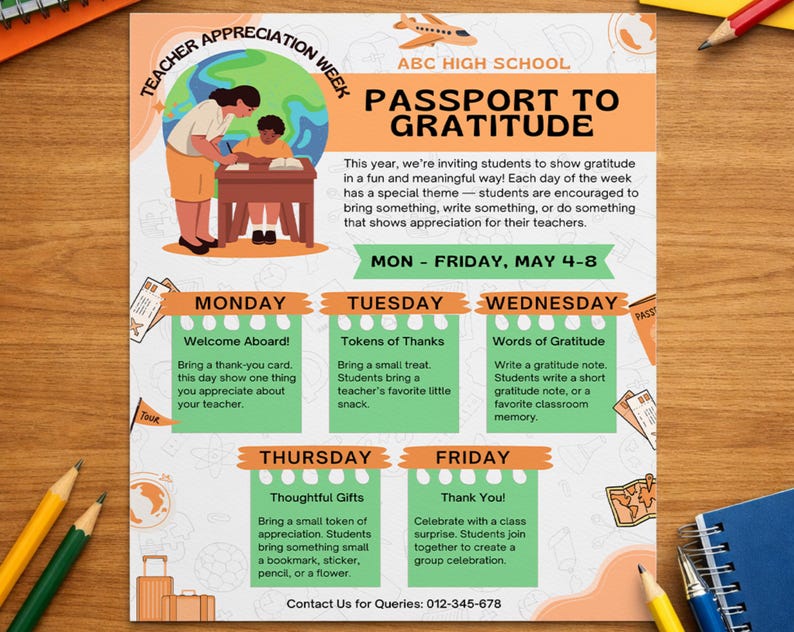 Around the World Teacher Appreciation Newsletter: Travel Itinerary ...