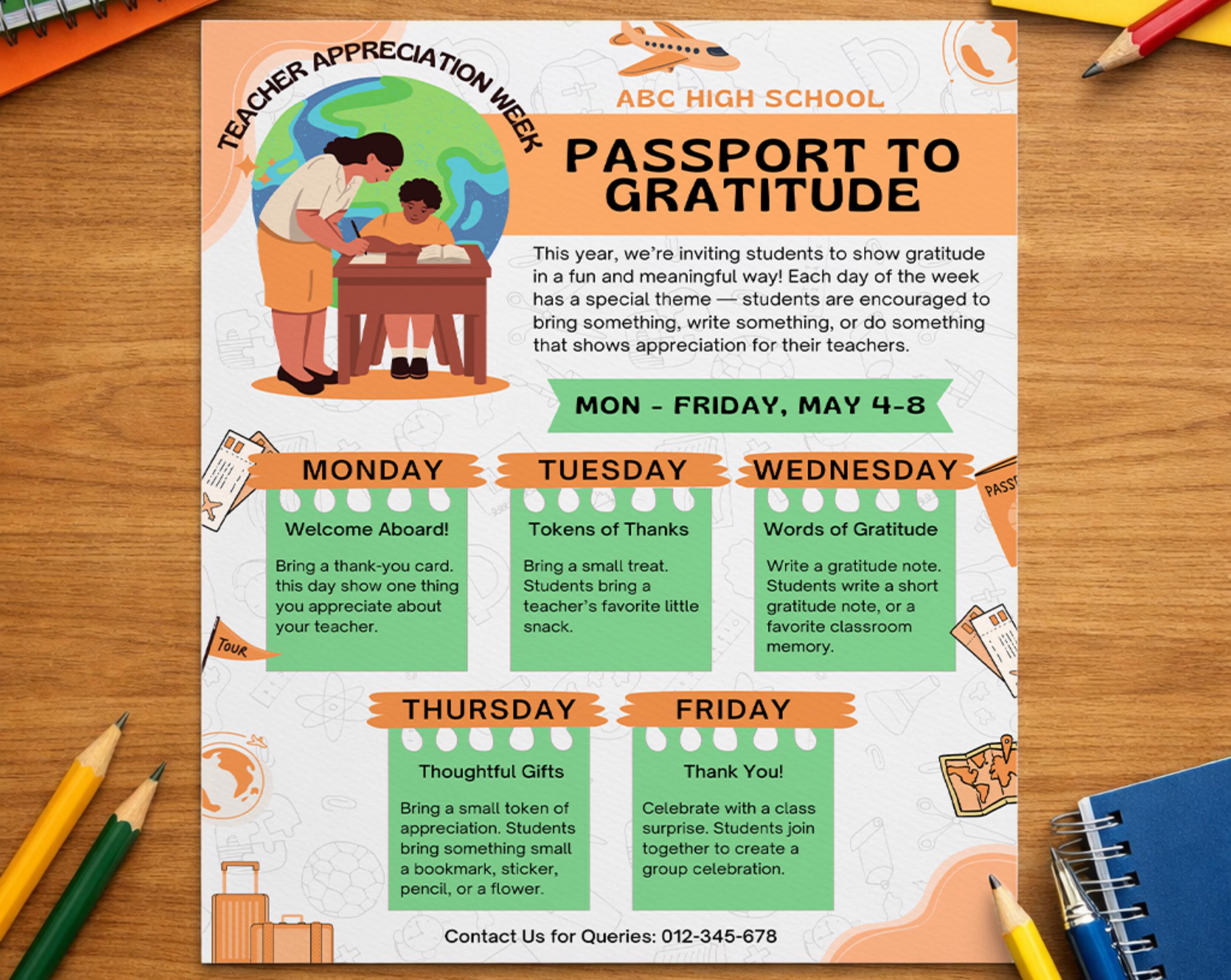 Around the World Teacher Appreciation Newsletter: Travel Itinerary ...