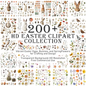 200+ HD Easter Clipart Collection: Vibrant Easter Eggs, Bunnies, and Spring Flowers for Crafting and Design
