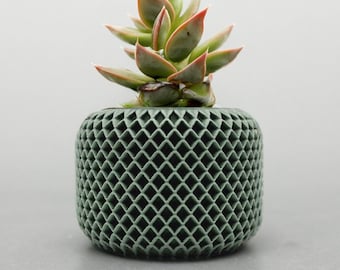 Jardinière géométrique minimaliste entrecroisée - Décoration d'intérieur imprimée en 3D, pot moderne, joli support pour plante d'intérieur pour fleurs et plantes succulentes