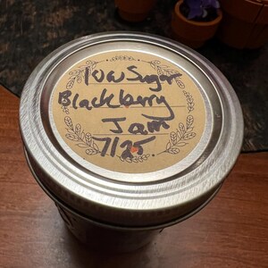 Homemade 8oz. Low Sugar Blackberry Jam