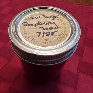 Zelfgemaakt 8oz. Frambozenjam met weinig suiker