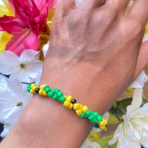 Jamaica bracelet, gifts for her,gifts for him, handmade chain, Christmas gift, birthday gift, one love, rastafarian