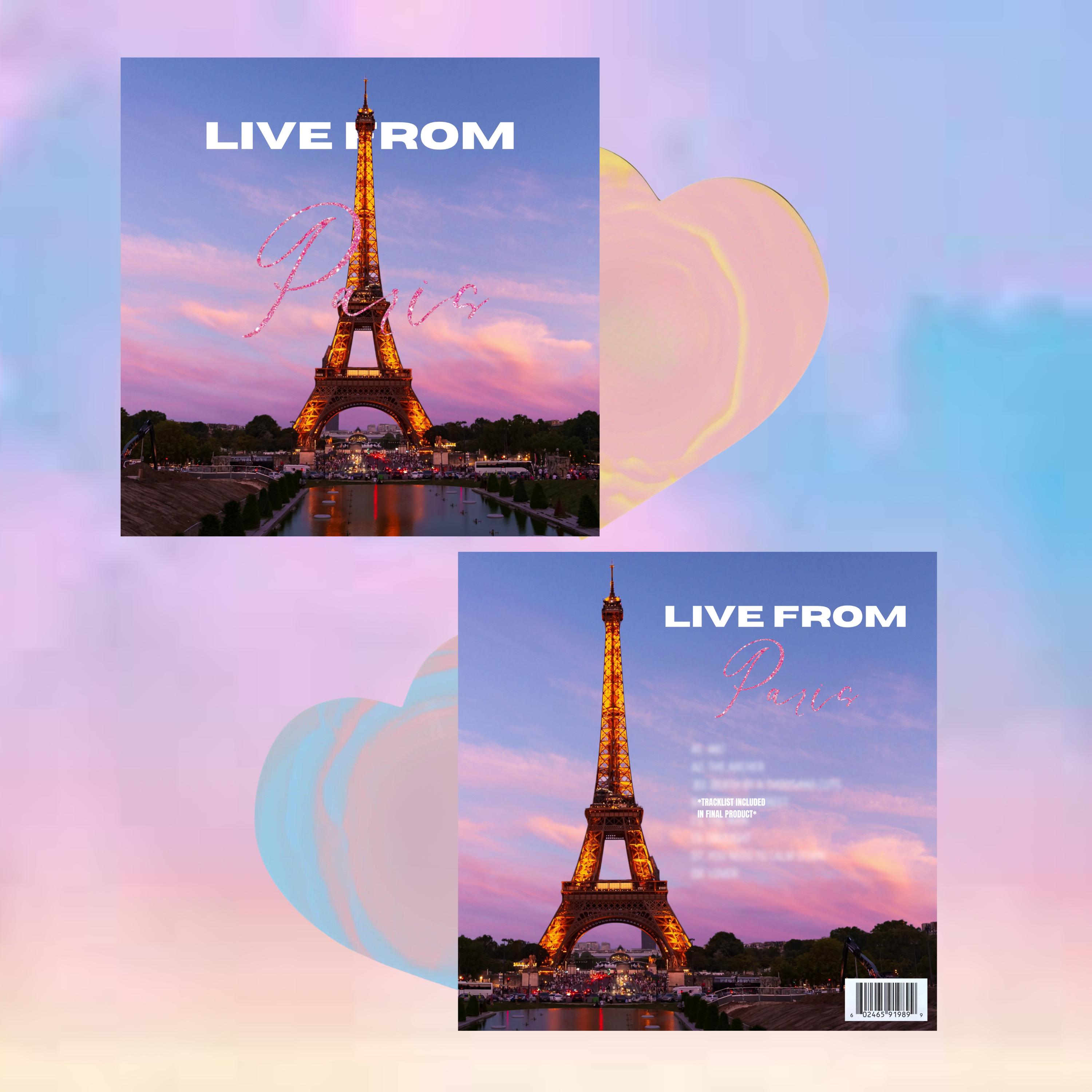 Live from Paris Custom Vinyl Jacket, Custom Sleeve, Live From Paris Concert, Love, Heart Vinyl