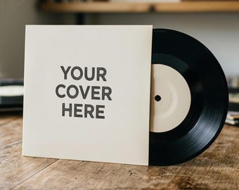 Disco de vinilo personalizado de 7 pulgadas: vinilo personalizado con funda impresa y etiqueta interior, regalo musical hecho a mano.