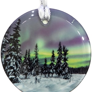 Aurora Glass Ornament - Boreal Winter