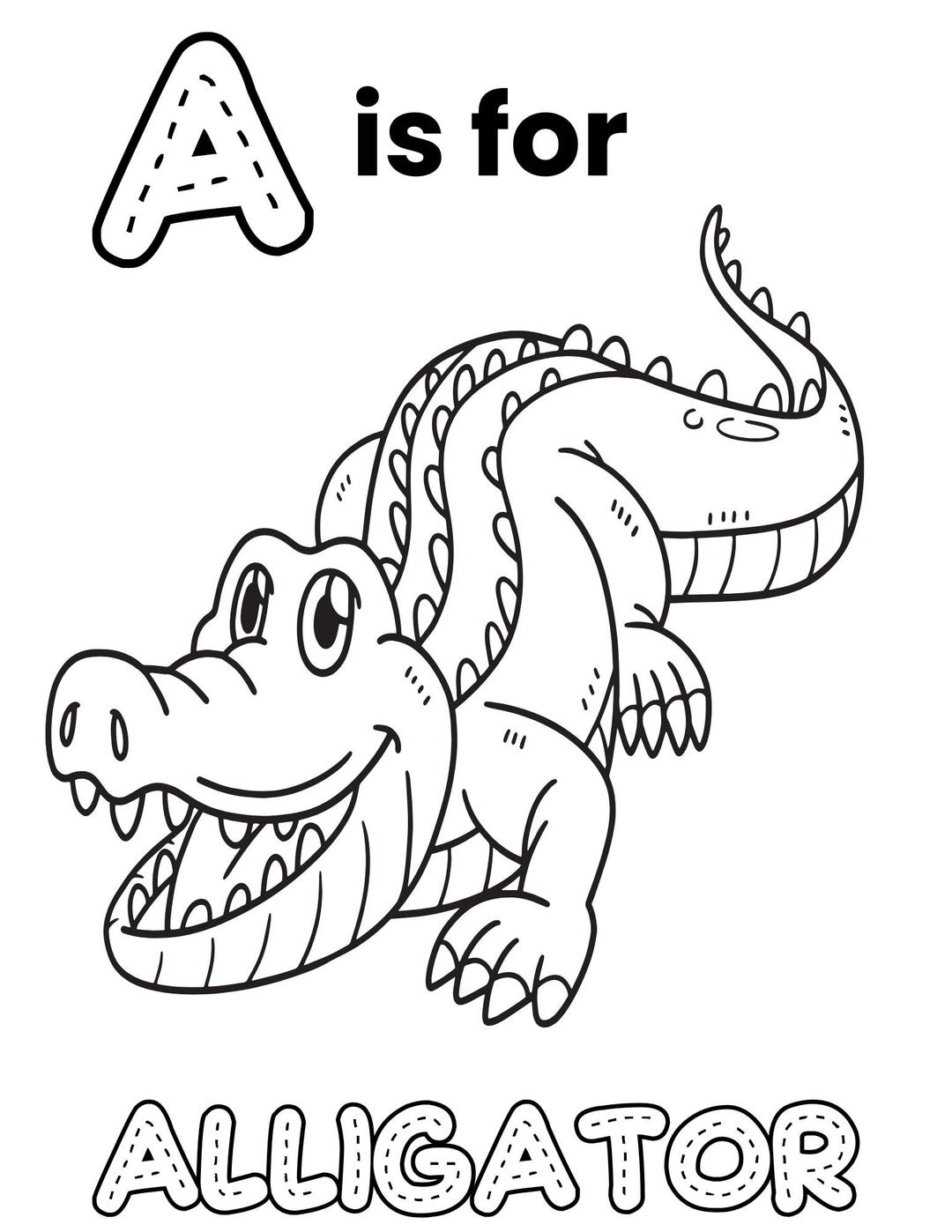 Coloring Pages for Kids, Printable Color Pages, ABC Trace Color Pages ...