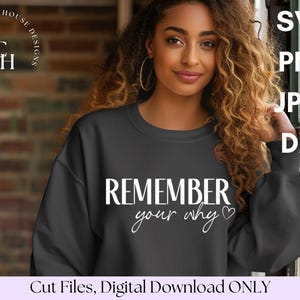 Remember your why svg | Motivational Quote Svg | Inspirational Quote Svg | Love yourself | digital download | SVG | PNG | Jpeg | Dxf
