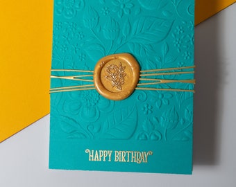 Elegant Birthday Card, Floral Birthday Card, Girl Birthday Card, Birthday Card, Fancy Birthday Card, Embossed Birthday Card, Birthday Gift