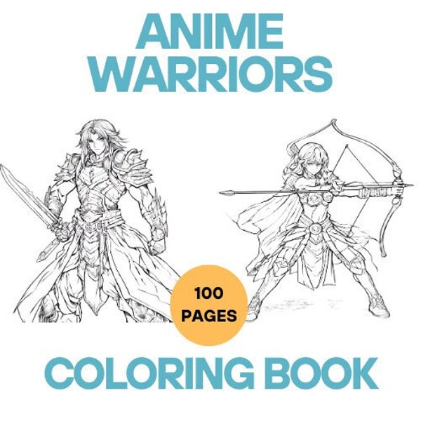 Anime Warriors Coloring Pages - Etsy