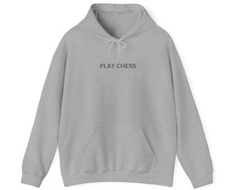 Cool Play Chess Unisex Hooded Sweatshirt, Pullover Hoodie for Streetwear, Trendy Hoodies for Jogging, Kangaroo Pocket Hoodie, Birthday Gift