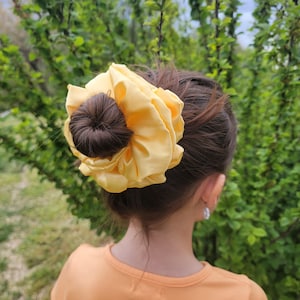 Large Satin Scrunchies, Oversize XXL Large Scrunchies, Ponytail Elastic Hair tie, Bridesmaid Gifts, Handmade Hair Accessories