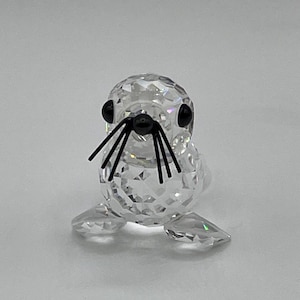 Vintage Swarovski Crystal Baby Seal Figurine: Kingdom of Ice and Snow Series