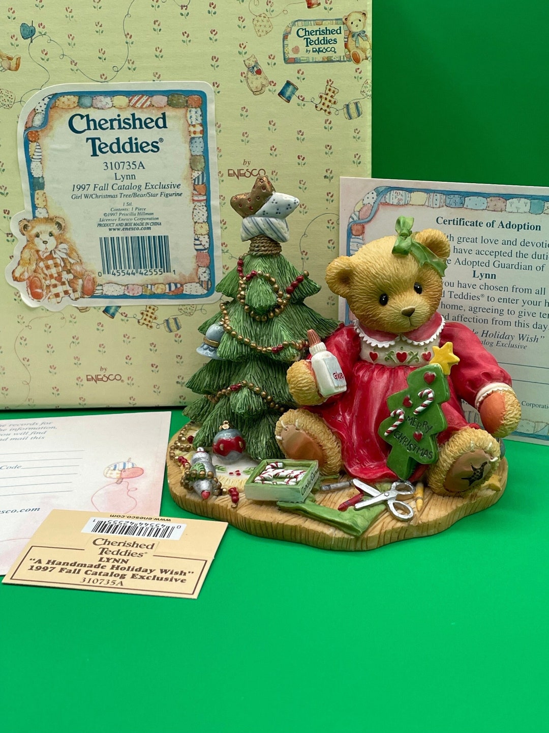 Cherished Teddies, Girl Teddy Bear, Crafting Christmas Tree Decorations
