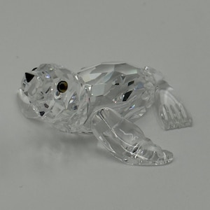 Swarovski Crystal Sea Lion Figurine: Aquatic Worlds Collection, Retired 1998