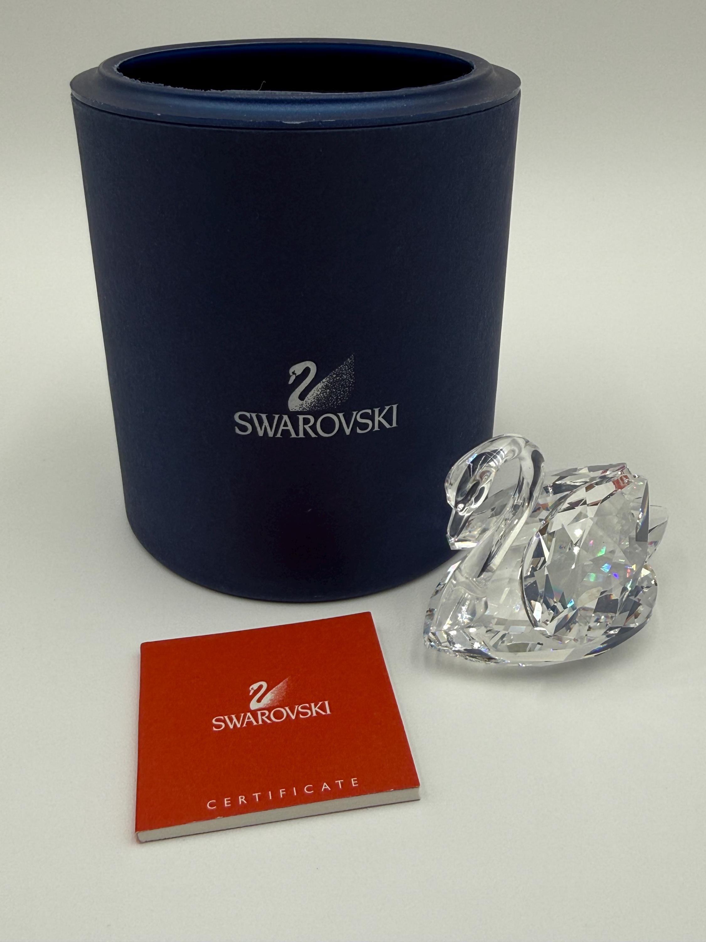Swarovski Crystal Figurines Swans - Etsy