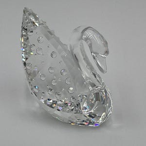 Swarovski, Crystal, Swan, Figurine, Vintage, Introduced/Retired in 1995, Perfect Condition, Commemorates Swarovski&#39;s 100th Year Anniversary.