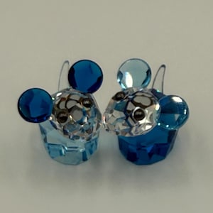Swarovski, Crystal, Mice, Blue Crystal, Bobby and Pierre, Lovlots Collection, Retired, Excellent Condition, Absolutely Darling!