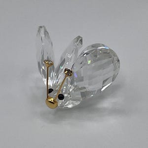 Vintage Swarovski Crystal Butterfly Figurine: Gold Accents, US Exclusive