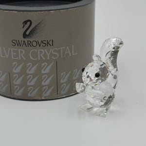 Swarovski, Crystal, Squirrel, Figurine, Vintage, Excellent Condition, Introduced 1985, Retired 1994, Box, &quot;Woodland Friends&quot; Collection.