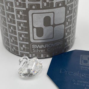 Swarovski, Crystal, Swan, Mini, Vintage, Introduced in 1982, Retired in 1988, Perfect Condition, Original Box, COA, So TINY, So Classic!!