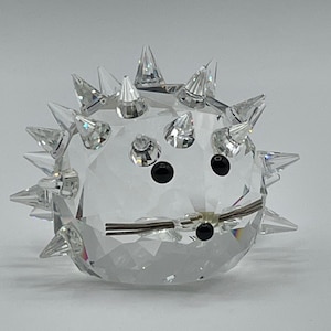 Swarovski, Crystal, Hedgehog, Figurine, Large, Vintage, Introduced in 1976, Retired in 1987, &quot;In A Summer Meadow&quot; Series, Great Condition!