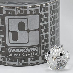 Vintage Swarovski Crystal Mini Baby Bird Figurine - with Original Box