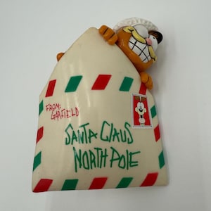Vintage Garfield Christmas Ornament: Enesco Special Delivery 1981