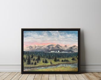 USAFA Art, "The Air Force Academy Beyond," Signed Print of Oil Painting by Glory Paulson, Gift and Memorabilia