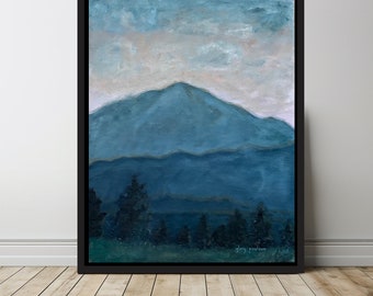 Serene Sunset Over Pike's Peak (Colorado), Signed Giclée Print of Oil Painting by Glory Paulson, USAFA Colorado Gift and Memorabilia