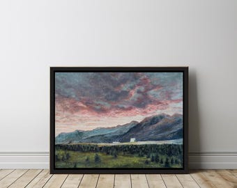 USAFA Art, "U.S. Air Force Academy Under a Living Sky," Print by Glory Paulson, Graduation, Promotion, Retirement, Thank You Gift