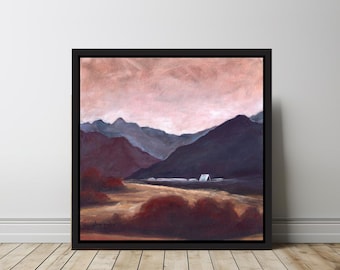 USAFA Art with Purple Mountains, "Time and Tradition," Signed Print by Glory Paulson, Air Force Academy Gift