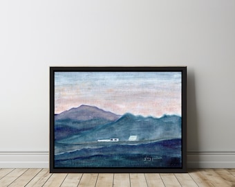 USAFA Art, "An Air Force Academy Sunset," Signed Print of Oil Painting by Glory Paulson, Pastel, Gift and Memorabilia