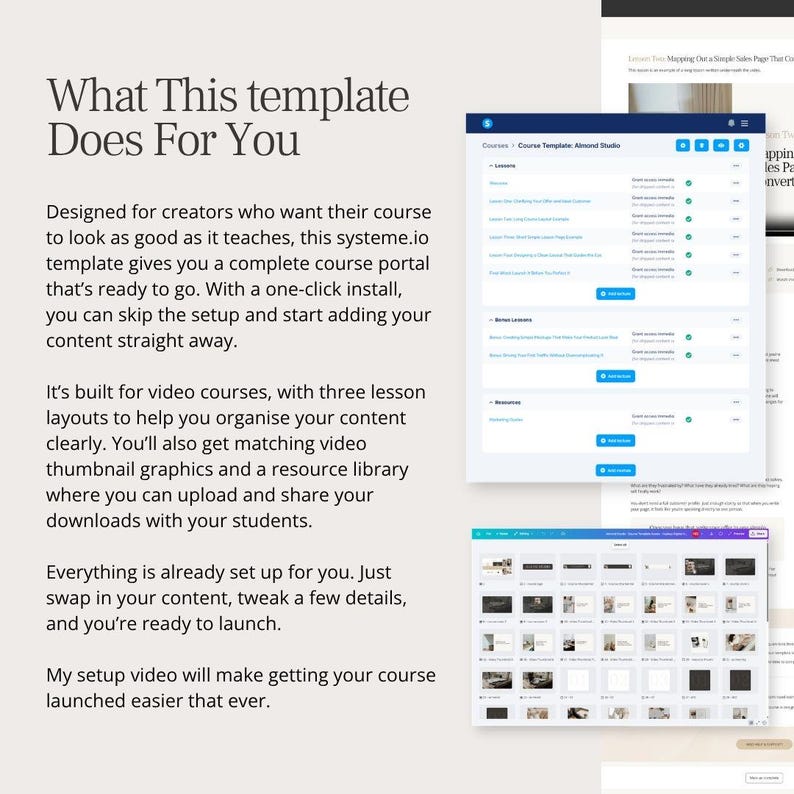 Systeme.io Course Portal Template Kit, Video Course Layout, Editorial ...